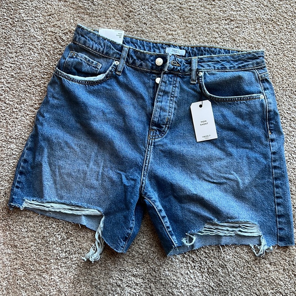 High rise relaxed Mom shorts